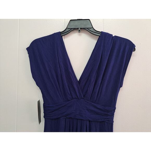 Xscape Women's Casual Cocktail Sleeveless V-Neck Maxi Blue Dress Size‎ 8 - Picture 7 of 14